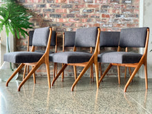 Load image into Gallery viewer, Set of 6 retro dining chairs
