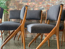 Load image into Gallery viewer, Set of 6 retro dining chairs
