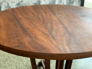 Round Imbuia dining table