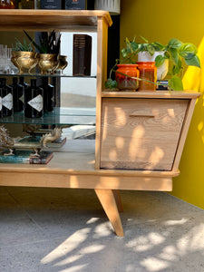 Retro Oak Display / Drinks cabinet