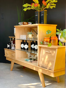 Retro Oak Display / Drinks cabinet