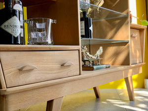 Retro Oak Display / Drinks cabinet