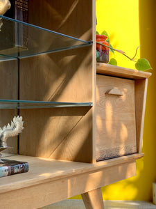 Retro Oak Display / Drinks cabinet