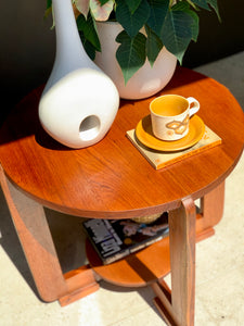 Vintage Art Deco Round Side Table