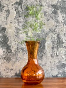 Vintage amber glass vase