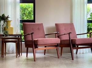 Pair of Vintage Mahogany Armchairs