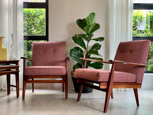 Pair of Vintage Mahogany Armchairs