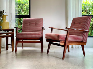 Pair of Vintage Mahogany Armchairs