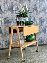 Load image into Gallery viewer, Remploy Mid-Century drop-side table/trolley
