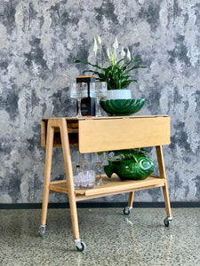 Remploy Mid-Century drop-side table/trolley