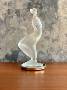 Art Deco "Desna" Glass figurine -Lady in the wind