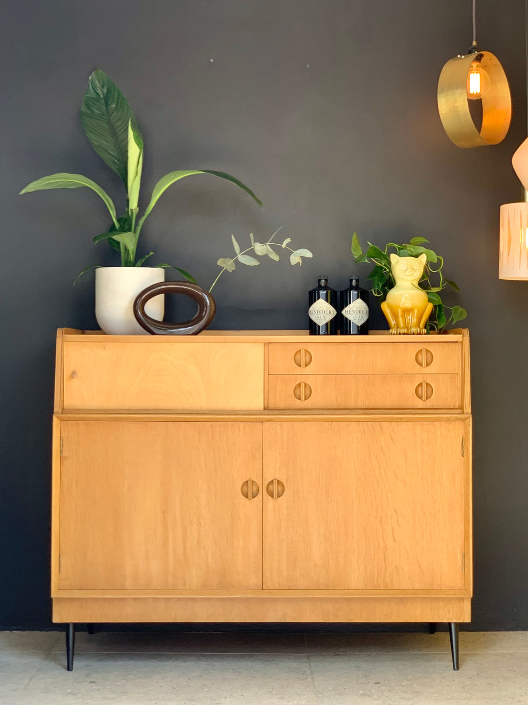 Swedish Style Oak Sideboard / Highboard