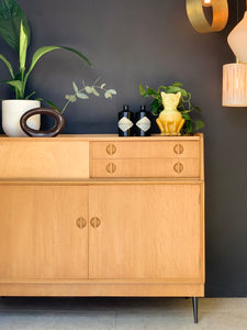 Swedish Style Oak Sideboard / Highboard