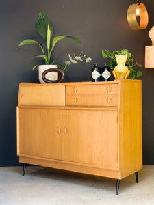 Swedish Style Oak Sideboard / Highboard