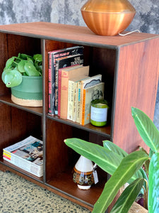 Retro wooden cabinet with 4 compartments