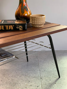 Retro Mahogany Slatted Coffee Table