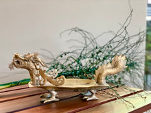 Load image into Gallery viewer, Vintage Brass &quot;Dragon&quot; Holder / Bowl
