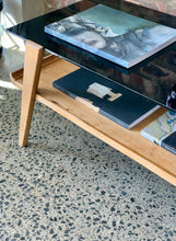 Load image into Gallery viewer, Mid-Century Coffee Table with Black Glass
