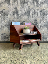 Load image into Gallery viewer, Wooden magazine rack/ side table
