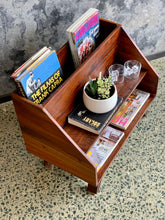 Load image into Gallery viewer, Wooden magazine rack/ side table
