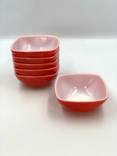 Load image into Gallery viewer, Red retro pyrex ramekin bowls
