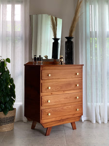 Retro Chest of Drawers with Mirror