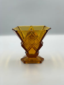 Amber Art Deco Vase