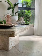 Load image into Gallery viewer, Travertine Modernist Coffee Table
