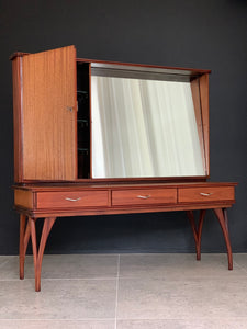 Mid-Century Dresser With Stool