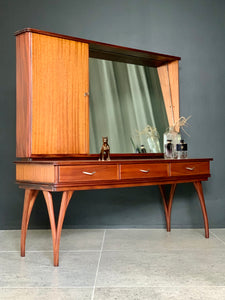 Mid-Century Dresser With Stool