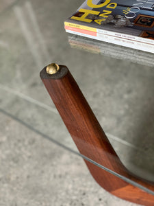 Mid-Century Coffee Table With Glass Top