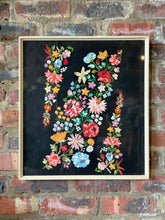 Load image into Gallery viewer, Vintage Flower Embroidery Framed Art
