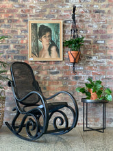 Load image into Gallery viewer, Black Bentwood Rocking Chair
