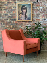 Load image into Gallery viewer, Fully upholstered mid-century armchair
