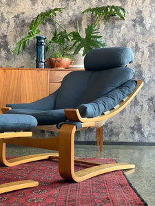 Mid-Century Kroken Armchair with Footrest