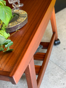 Mid-Century Trolley / Side Table with Wheels