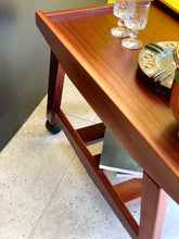 Load image into Gallery viewer, Mid-Century Trolley / Side Table with Wheels
