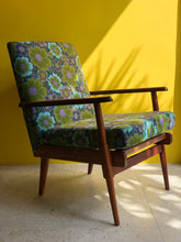 Load image into Gallery viewer, Pair of Mid-Century Armchairs In Vintage Fabric
