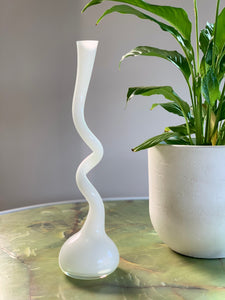 Swirl Glass Stem Vase