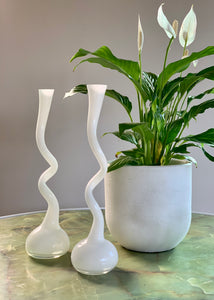 Swirl Glass Stem Vase