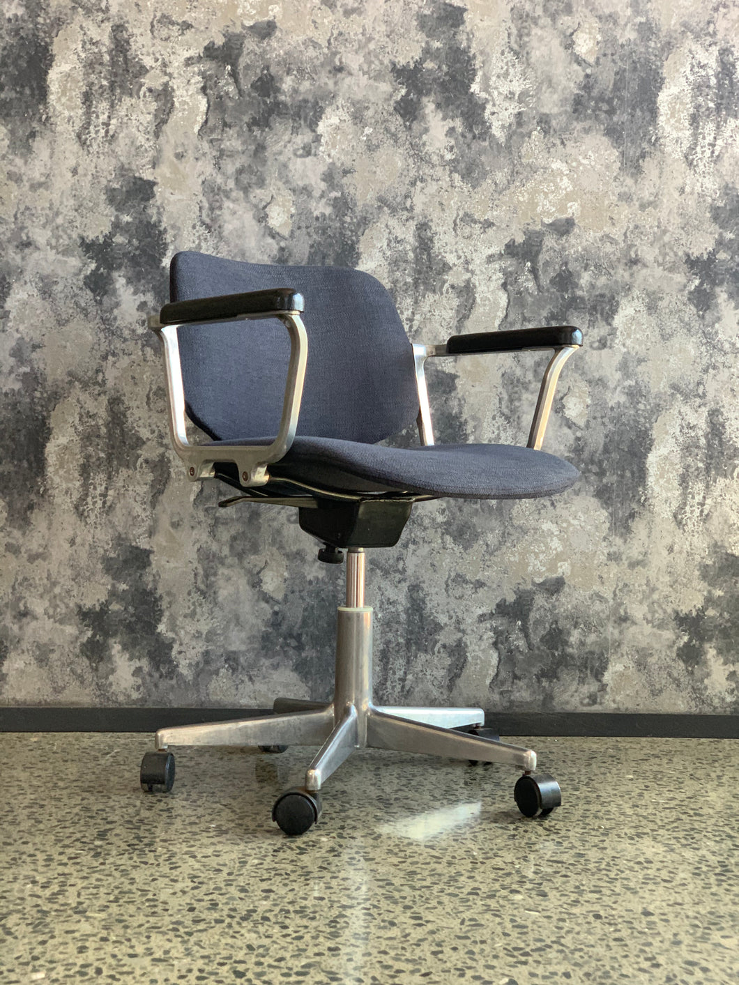 Mid-Century Chrome Office Chair