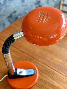 Orange retro adjustable table lamp