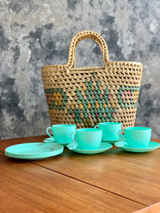 Picnic basket with tea set