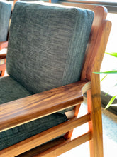 Load image into Gallery viewer, Pair of solid wood occasional chairs
