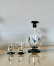 Load image into Gallery viewer, Art Deco Decanter &amp; Two Glasses
