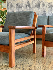 Pair of solid wood occasional chairs