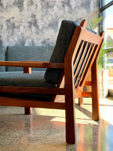 Pair of solid wood occasional chairs