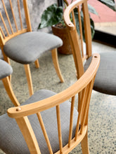Load image into Gallery viewer, Set of 6 spindle back dining chairs
