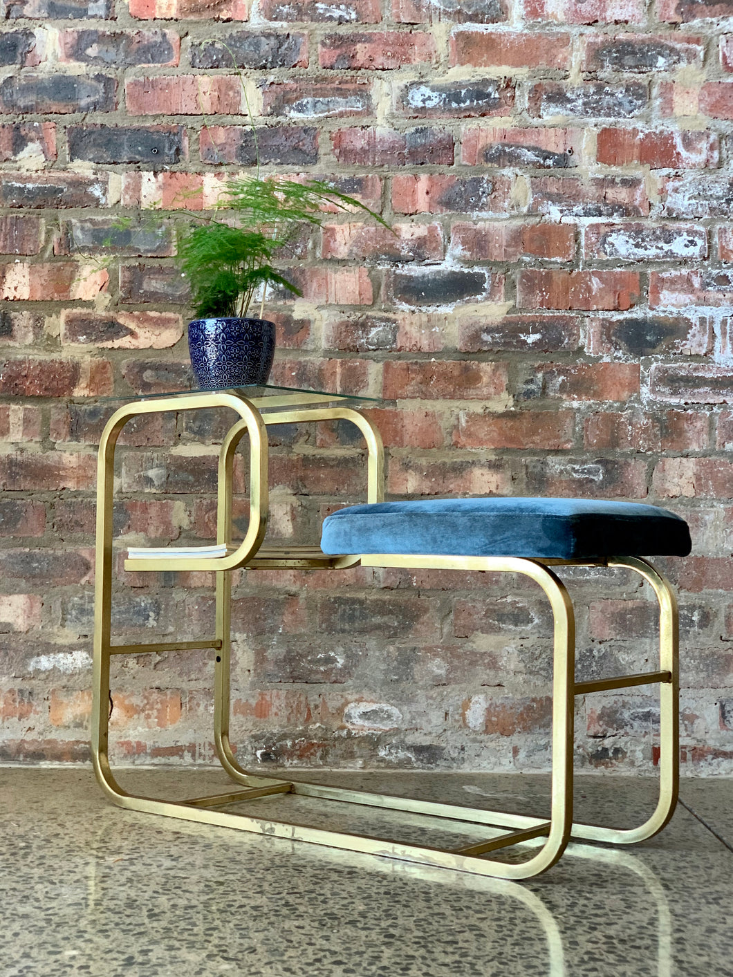 Retro metal telephone table