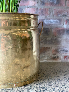 Large Vintage Brass Planter